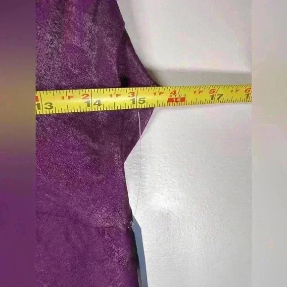 London Times Shimmering Purple Tiered Chiffon Sheath Dress Women’s Size 8 - Picture 13 of 14